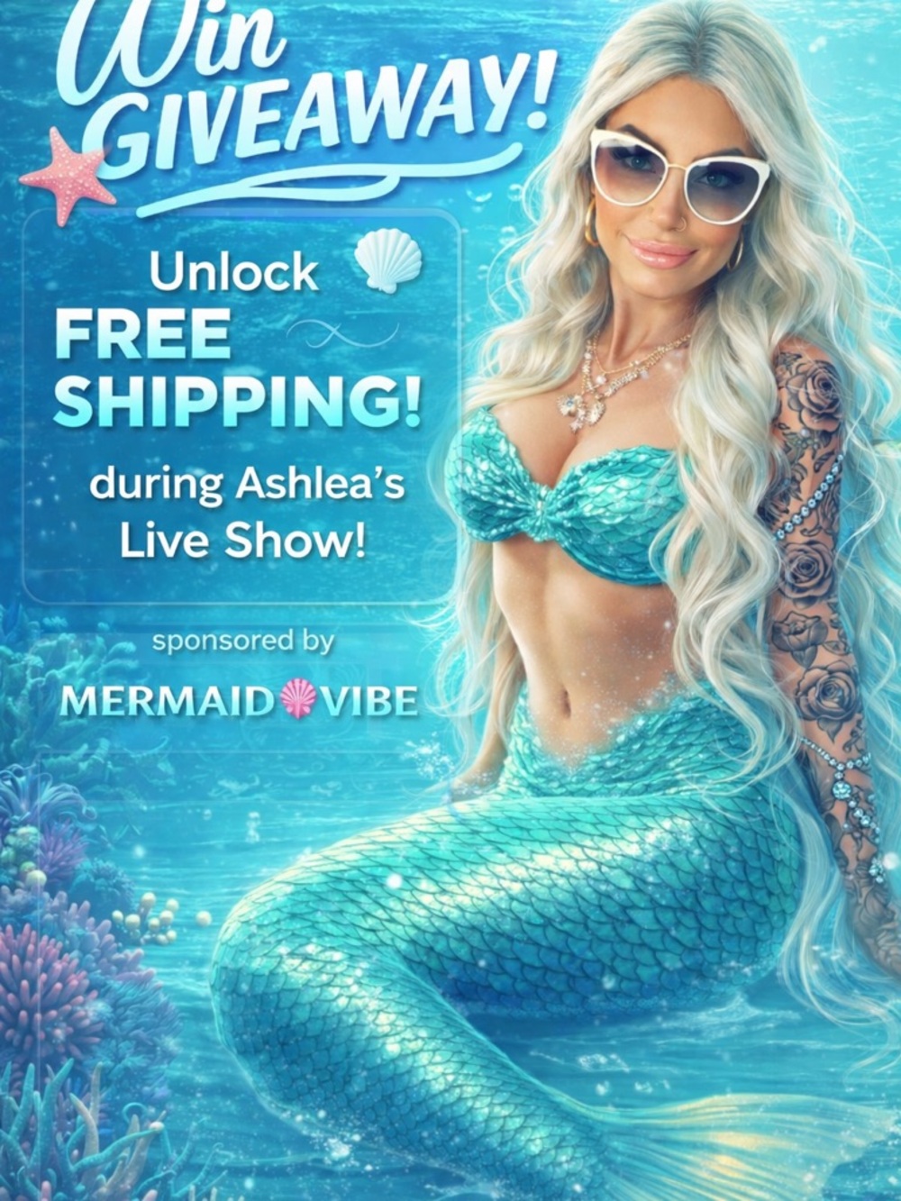 (2) ASHLEAS & CHEF JAMIE LIVE SHOW FLYER 🧜🏼‍♀️👩‍🍳 - Picture 5 of 11